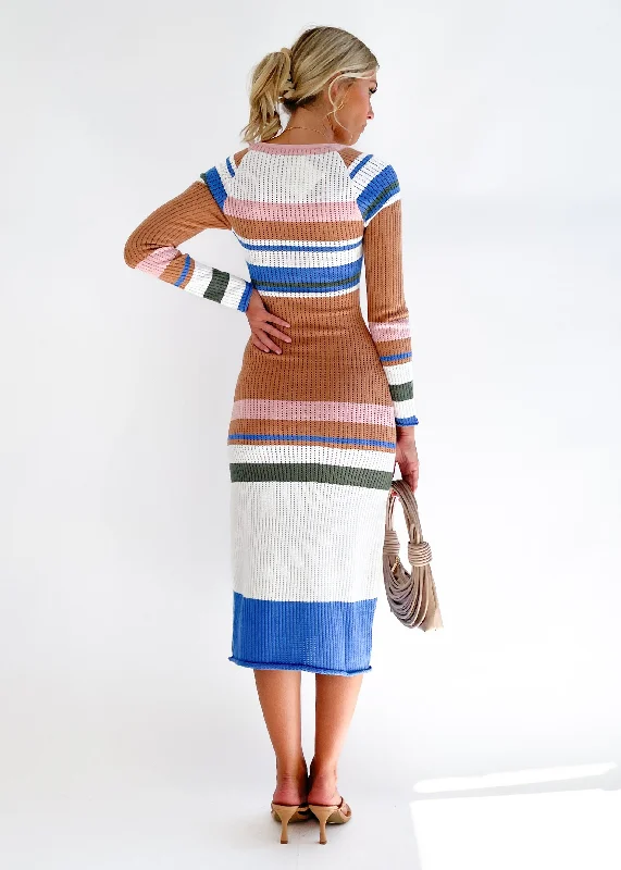 kyasia-knit-midi-dress-tan-stripe