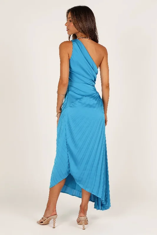 flin-pleated-one-shoulder-midi-dress-blue