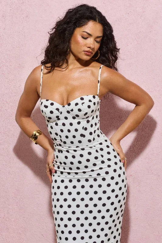royale-white-polka-dot-bodycon-ruffled-midi-dress-cl132161135